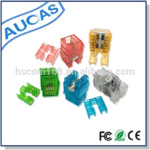 Aucas UTP rj45 cat5e keystone jack прозрачный красочный, такой как гнездовой модуль усилителя Keystone